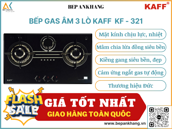 Bếp gas âm 2 lò KAFF  KF - 321 - Thương hiệu Đức